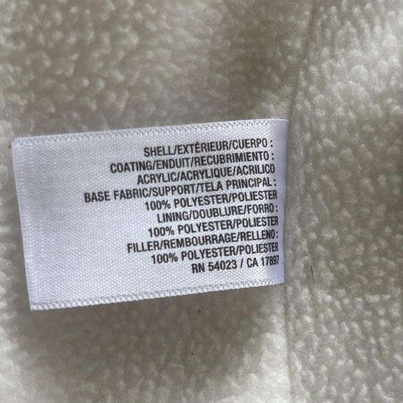 Old Navy Sea Salt White Frost Free Puffer Vest Fleece Lined Full Zip Snap Front - Picture 7 of 12